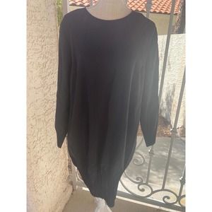 NWT COS Black Bubble Dress Size 8 Pleated Cuffs & Hem Knee Length LBD